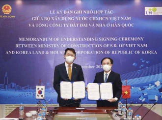 Bộ Xây dựng và Tổng Công ty LH (Hàn Quốc) ký Bản ghi nhớ hợp tác trong lĩnh vực nhà ở, phát triển đô thị