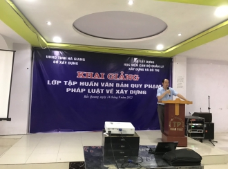 Tập huấn Văn bản quy phạm pháp luật về xây dựng cho hơn 300 học viên tại Hà Giang